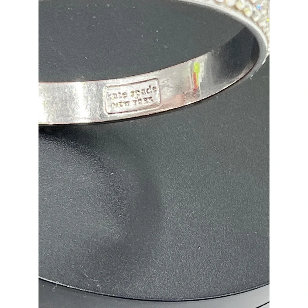 Kate Spade New York Razzle‎ Dazzle Heavy Metals Row Bangle Silver Bracelet